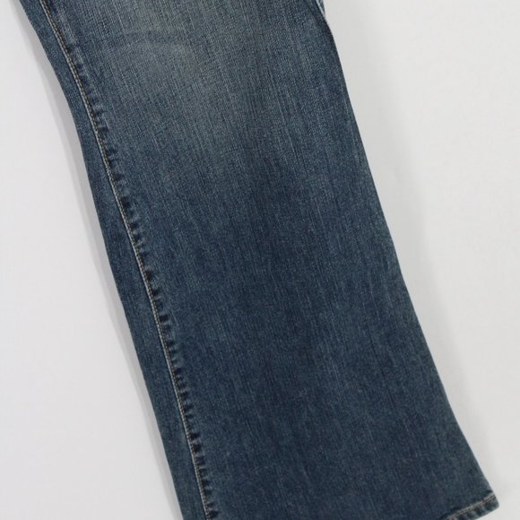 Vintage Volcom Women's Design Would Stack Flare Denim Blue Bootcut Denim Jeans 9 - Picture 5 of 11